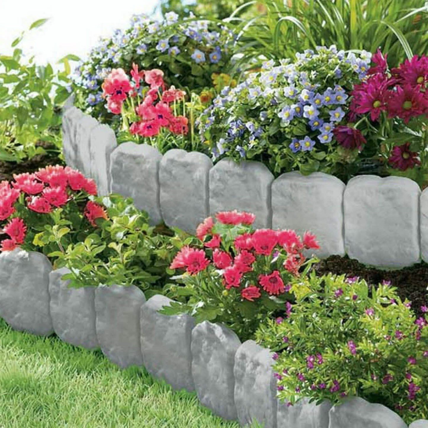 20-Pieces: Plastic Cobbled Stone Effect