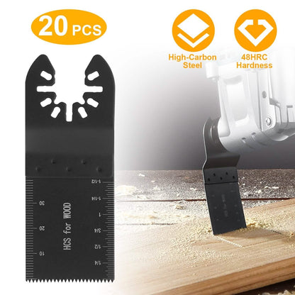20-Pieces Set: Saw Blade Metal Oscillating Multitool Cutter Fit
