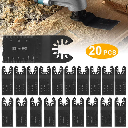 20-Pieces Set: Saw Blade Metal Oscillating Multitool Cutter Fit
