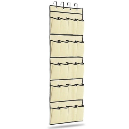 20 Pocket: Over the Door Shoe Rack Organizer