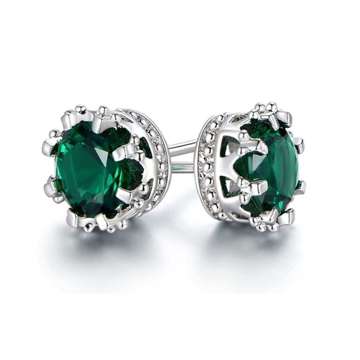2.00 CTW Crown Stud Earrings