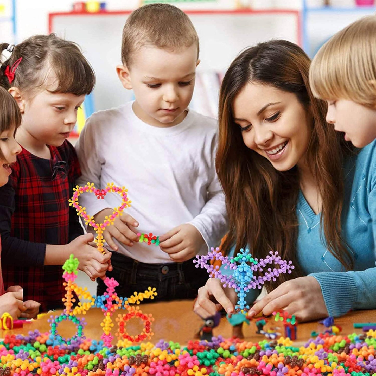 200-Piece: 3D Interlocking Building Blocks STEM Toy