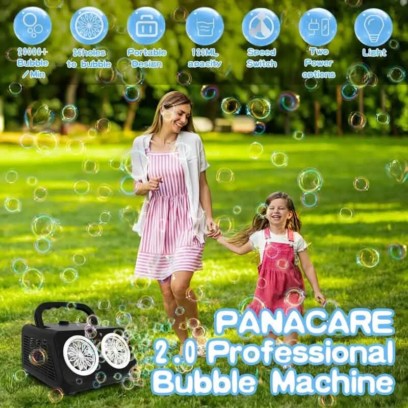 20000+ Bubbles Electric Bubble Machine with 2 Fans