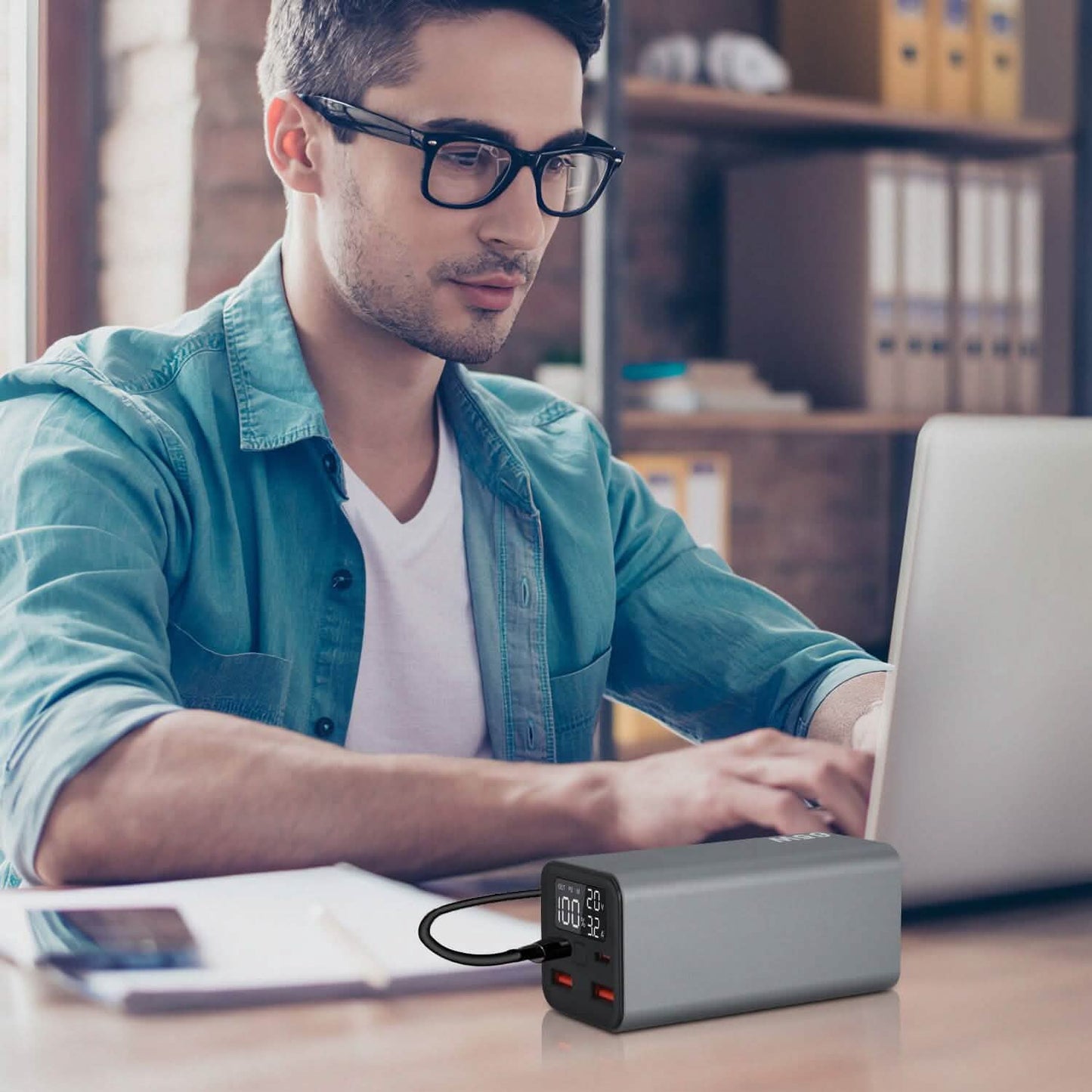 20000mah 65W USB-C PD Laptop Power Bank Fast Charging