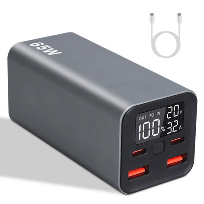 20000mah 65W USB-C PD Laptop Power Bank Fast Charging