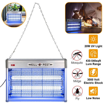 20W Electric Fly Bug Zapper Mosquito Insect Killer