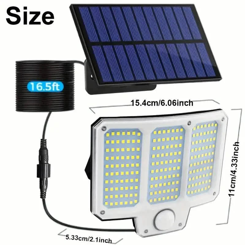 210LED Super Bright Motion Sensor Solar Strong Power LED Garden Wall Lamp