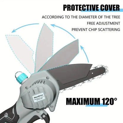21V 4-6 Inch Cordless Chainsaw Kit with Built-in Lubrication, Battery and Charger