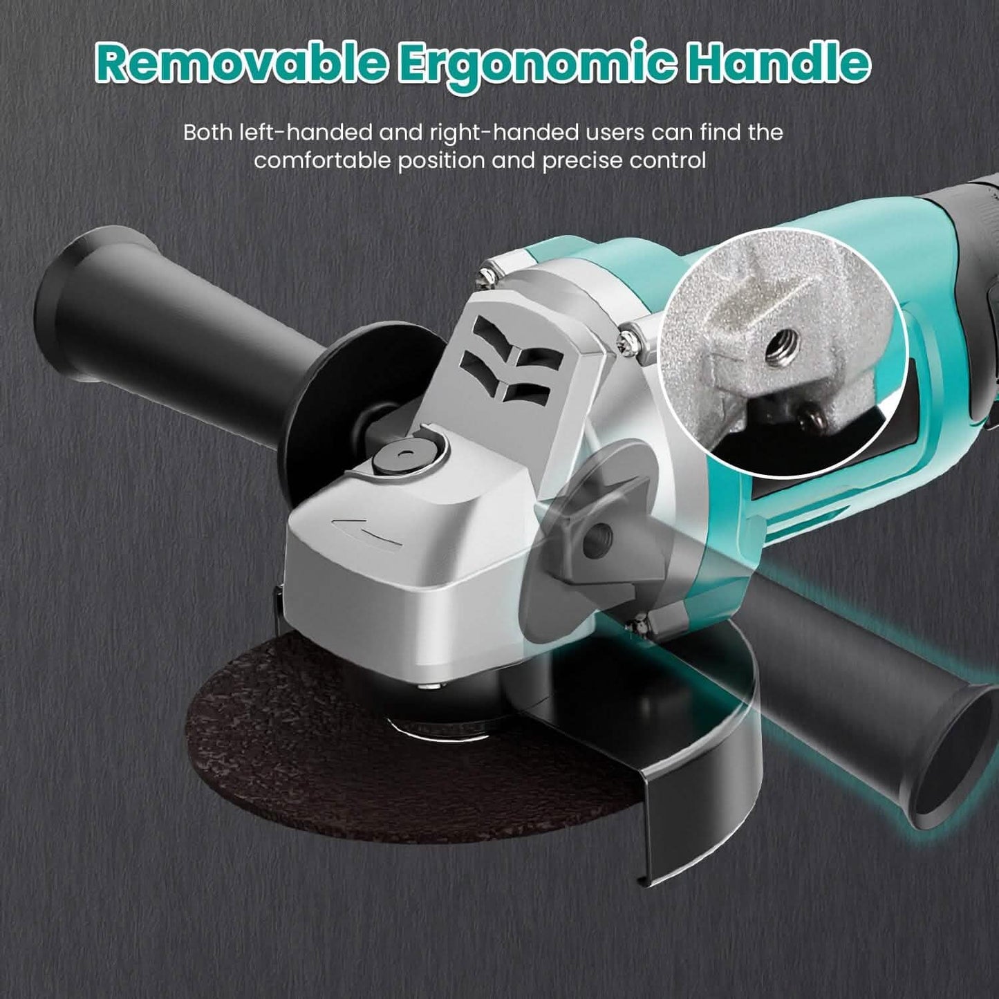21V Cordless Angle Grinder Kit with Brushless Motor