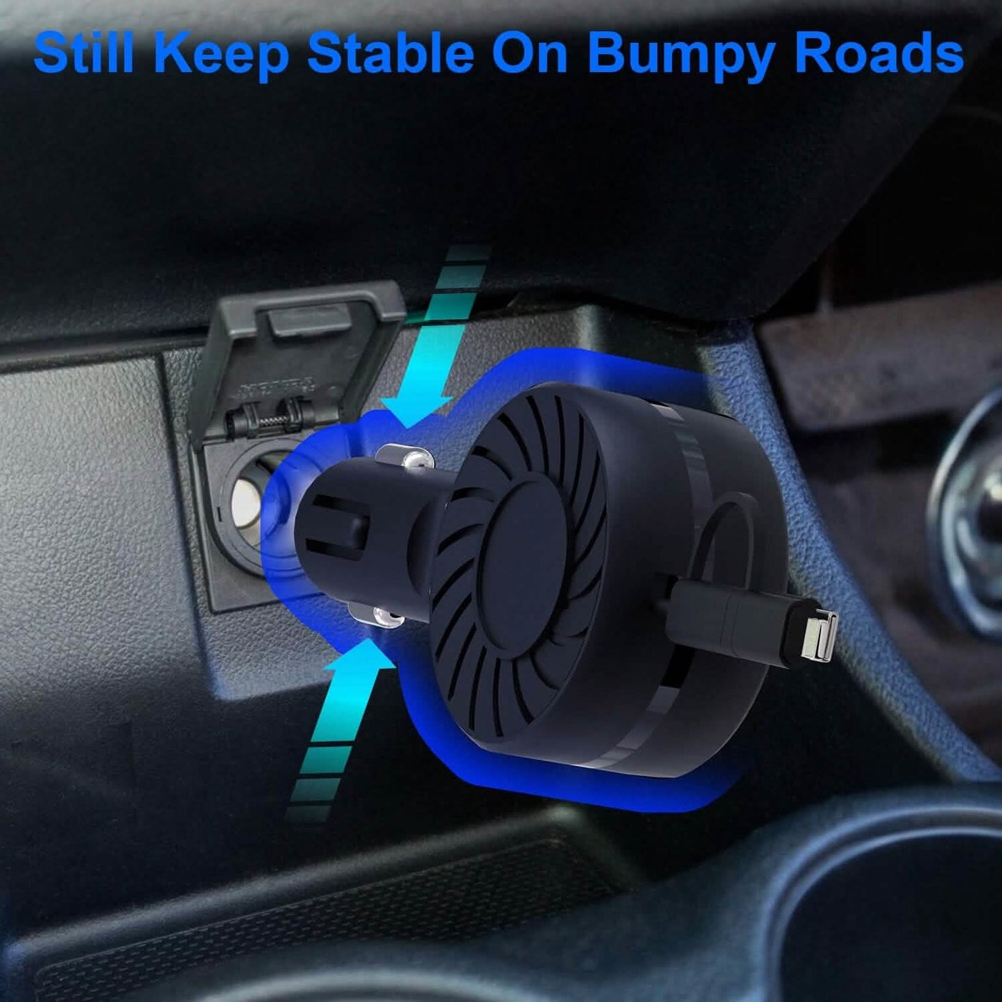 21W 3-in-1 Retractable Car Phone Charger