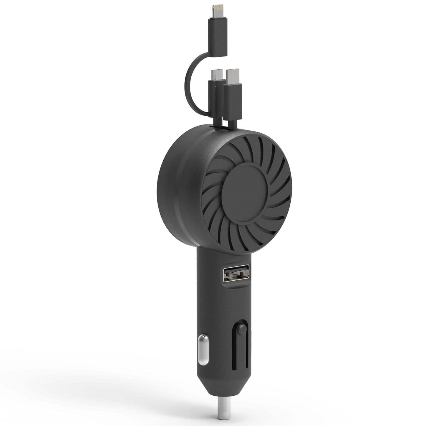 21W 3-in-1 Retractable Car Phone Charger