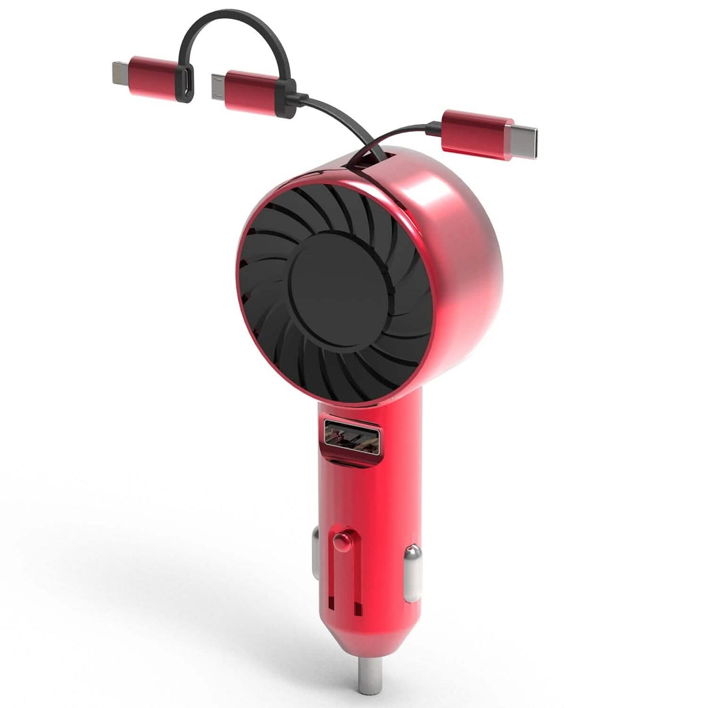 21W 3-in-1 Retractable Car Phone Charger