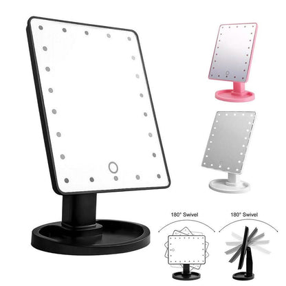 22 LED Touch Screen Desktop Stand Mirror