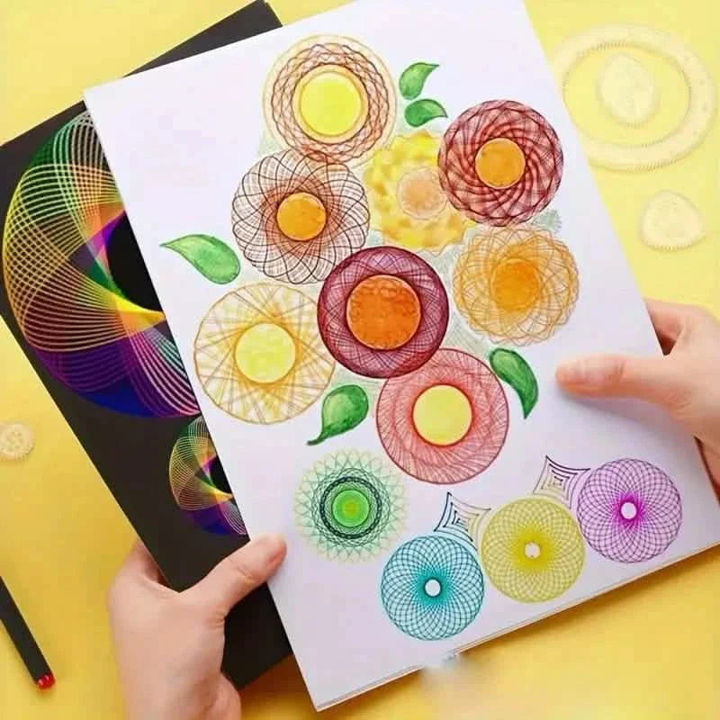 22-Pieces: Transparent Magic Template to Create Stunning Spiral Diagrams