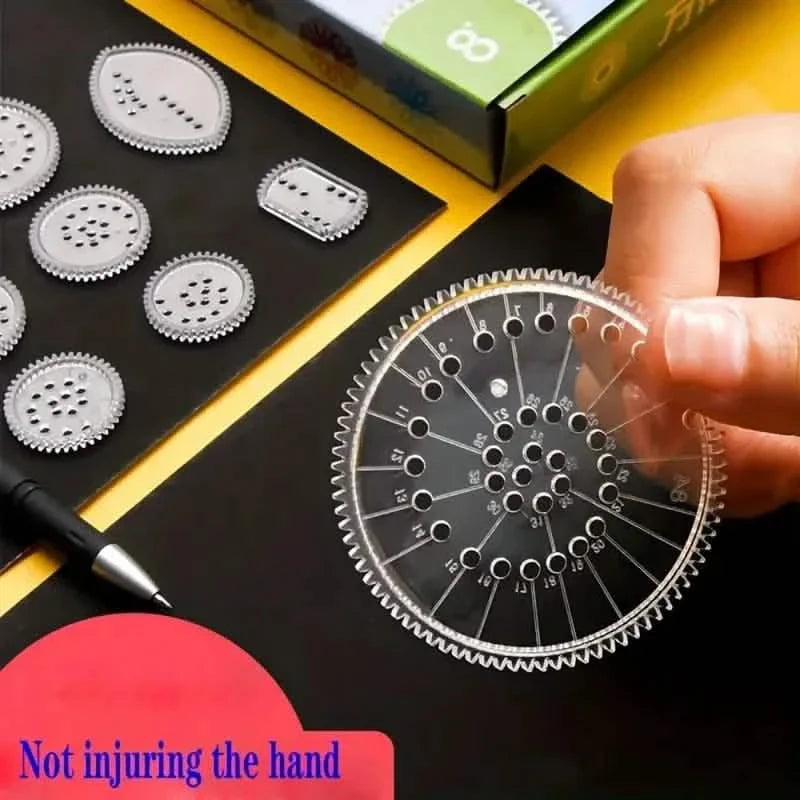 22-Pieces: Transparent Magic Template to Create Stunning Spiral Diagrams