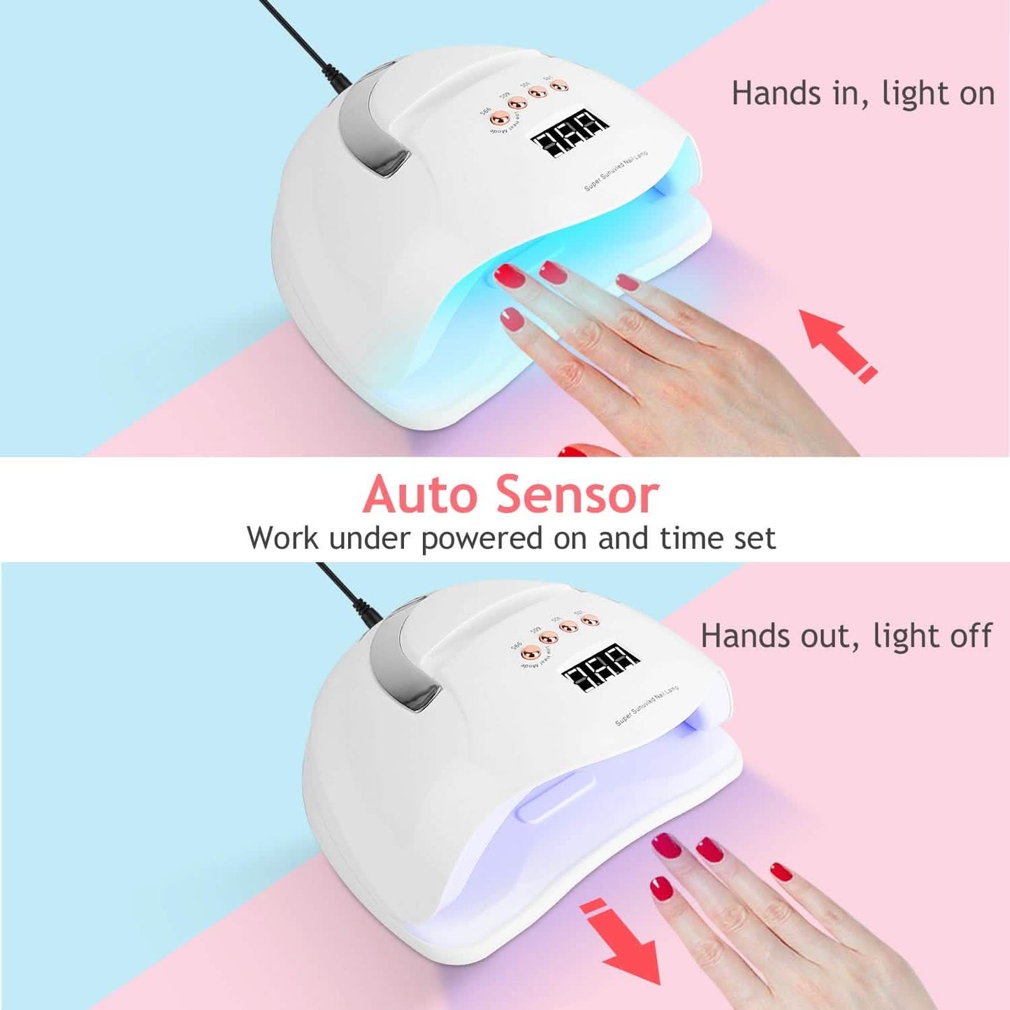220W UV LED Nail Lamp Gel Polish Dryer