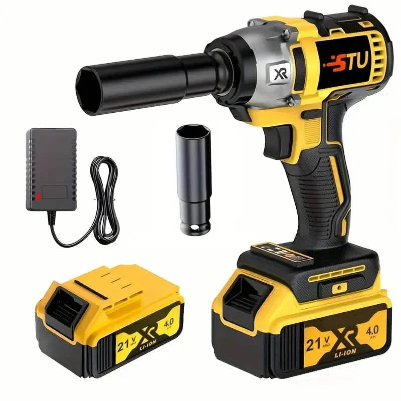 21V Cordless Impact Wrench Kit with 4000mAh Battery & Heavy-Duty Motor