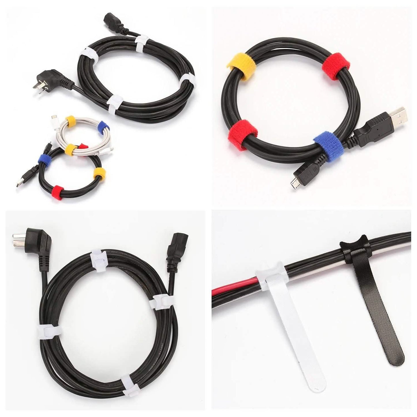 23-Piece: AGPtek Reusable Nylon Fastening Cable Ties Rolls With Cable Straps Organizer