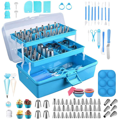 236-Pieces: Cake Decorating Kit Baking Tool with Piping Tips Couplers