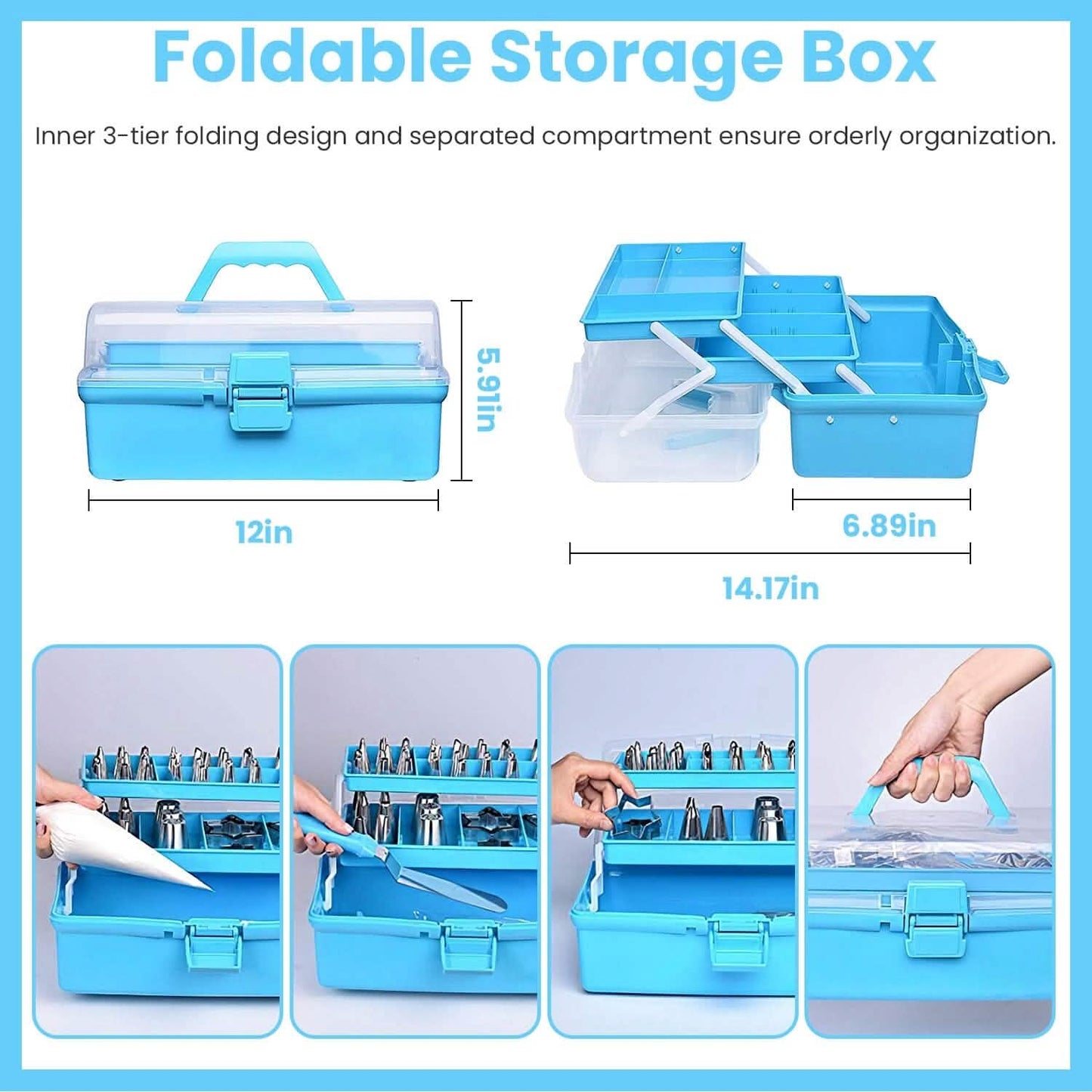 236-Pieces: Cake Decorating Kit Baking Tool with Piping Tips Couplers