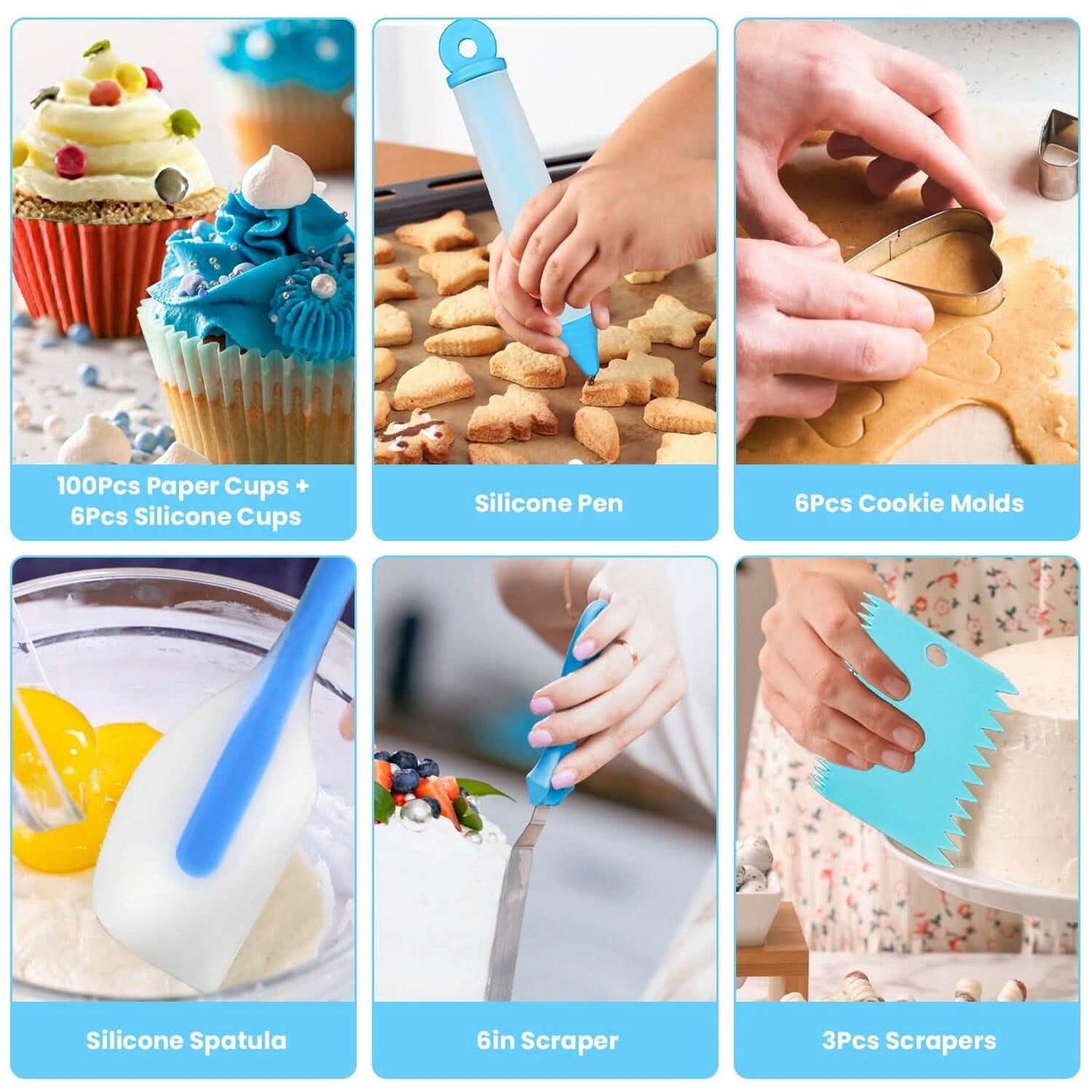 236-Pieces: Cake Decorating Kit Baking Tool with Piping Tips Couplers