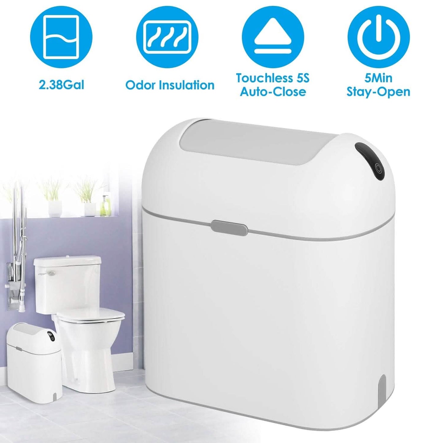 2.38 Gal/9L  Automatic Trash Can