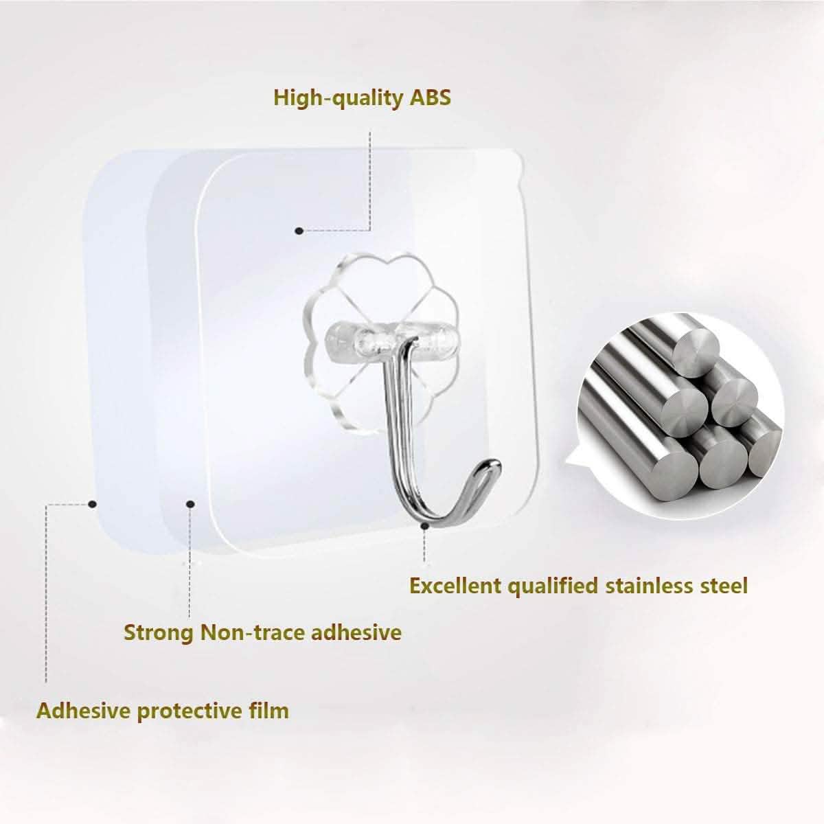 24-Pack: Adhesive Hooks Kitchen Wall Hooks