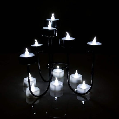24-Pack: White LED Tealight Timer Candles Battery Operated Flameless Smokeless