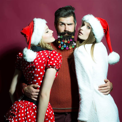 24-Piece: Christmas Beard Baubles Ornaments Santa Claus Beard Bells