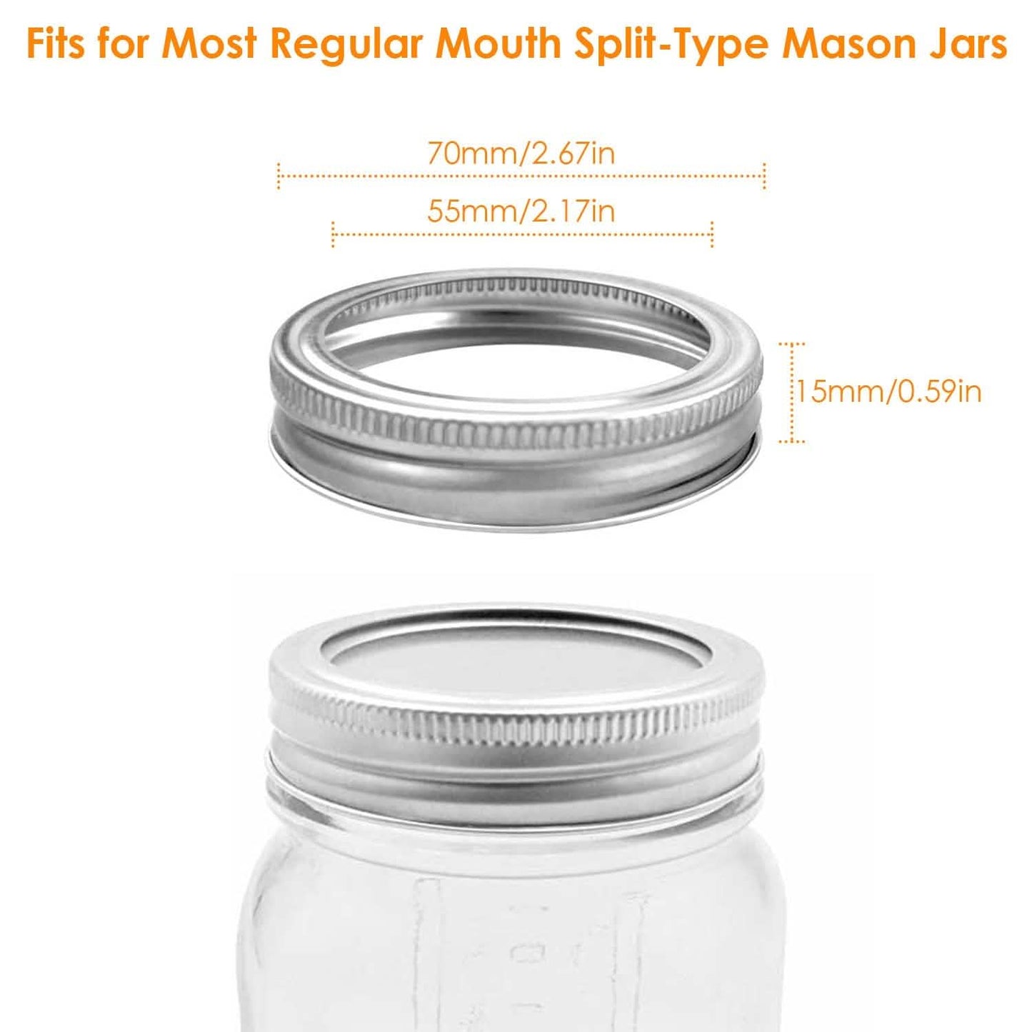 24-Piece: Regular Mouth Canning Jar