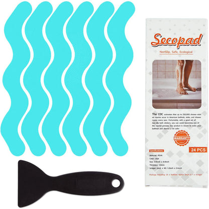 24-Piece: Safe Tub Strips Adhesive Non-Slip Shower Stickers Set