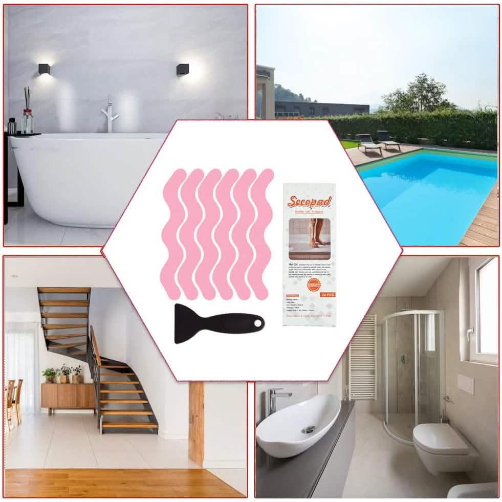 24-Piece: Safe Tub Strips Adhesive Non-Slip Shower Stickers Set