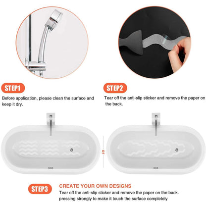 24-Piece: Safe Tub Strips Adhesive Non-Slip Shower Stickers Set
