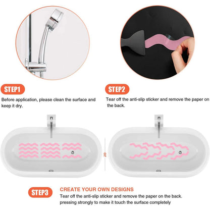 24-Piece: Safe Tub Strips Adhesive Non-Slip Shower Stickers Set