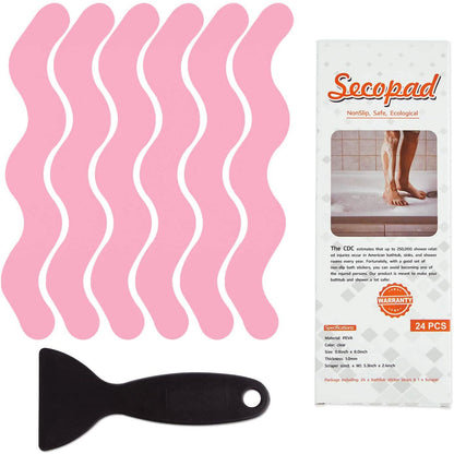 24-Piece: Safe Tub Strips Adhesive Non-Slip Shower Stickers Set