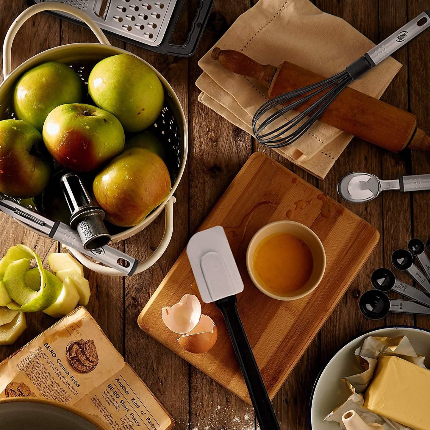 24-Piece Set: Nylon and Stainless Steel Utensil Set
