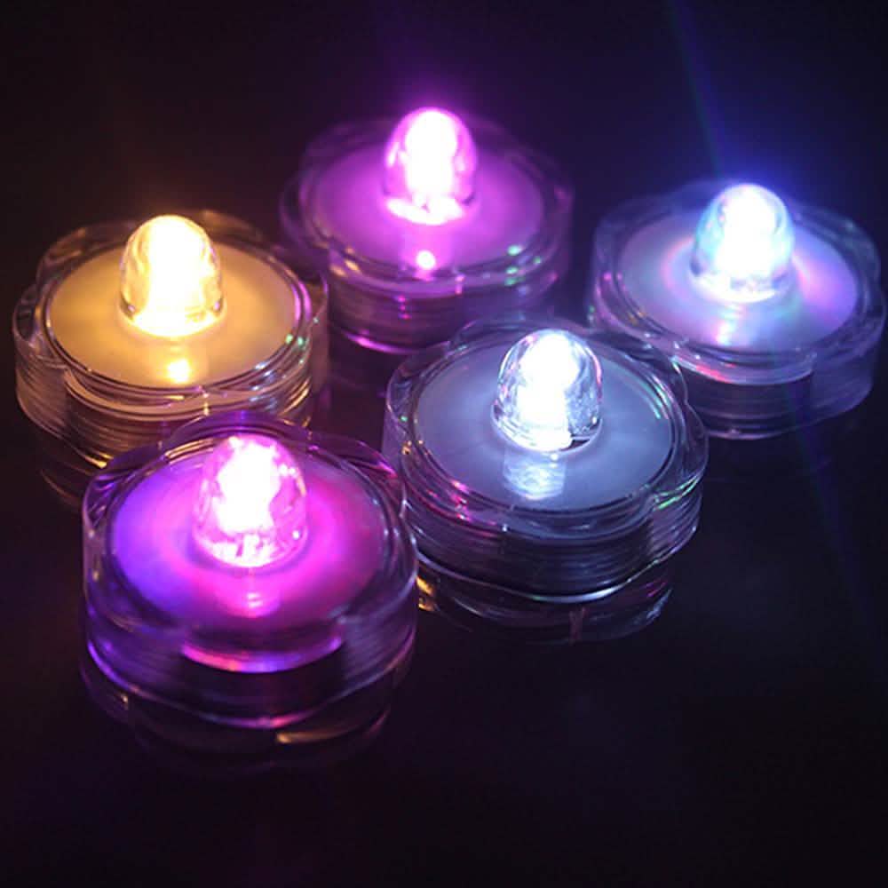 24-Piece: Submersible RGB LED Tea Light Candle