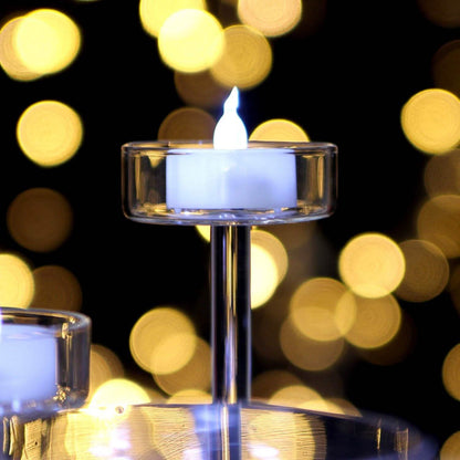 24-Piece: Warm White LED Tealight Flameless Smokeless Candles