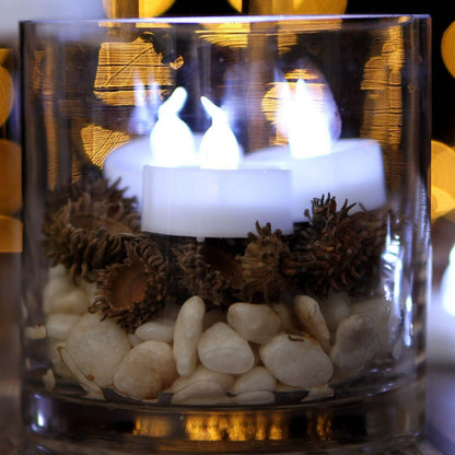 24-Piece: Warm White LED Tealight Flameless Smokeless Candles