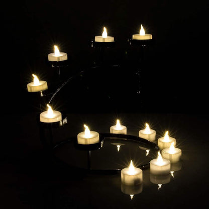 24-Piece: Warm White Tealights Timer Flameless Smokeless Candles