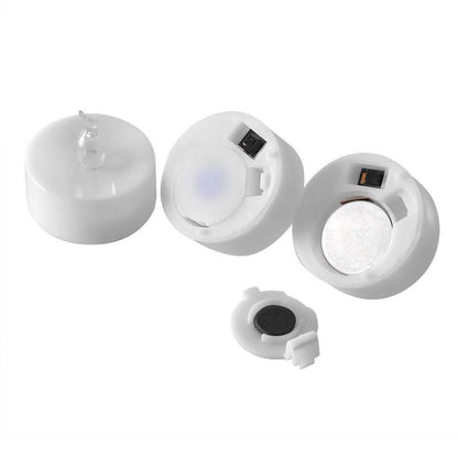24-Pieces: Cool White LED Flameless Tealight Smokeless Timer Candles