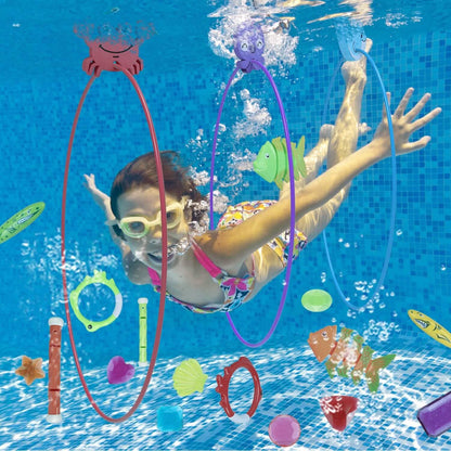 24-Pieces: Diving Toys Swimming Pool for Aged 3+ Years Old