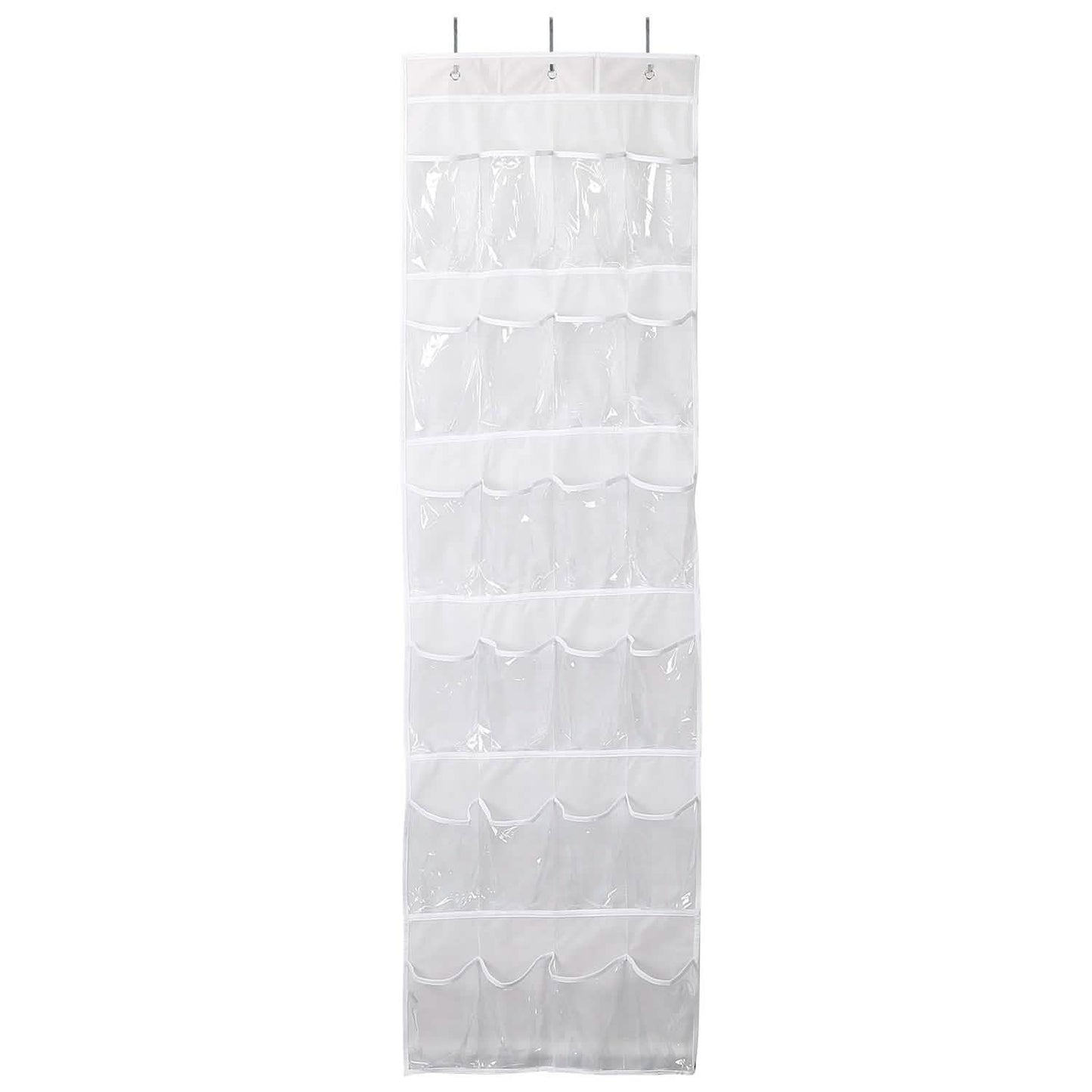 24-Pocket: Over the Door Shoes Rack Crystal Clear Organizer