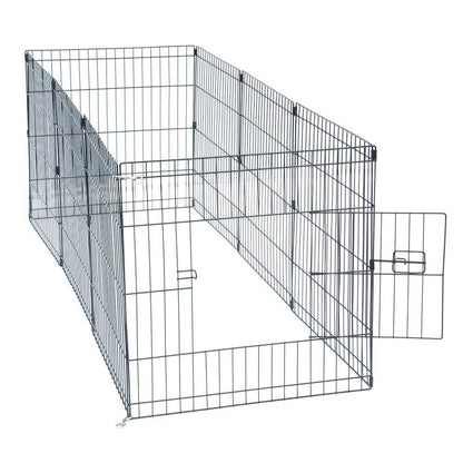 24" Tall Wire Fence 8 Panel Pet Folding Metal Play Pen