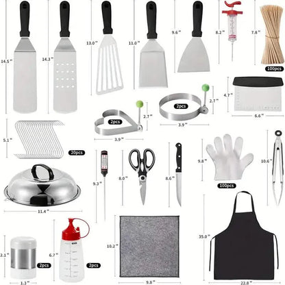 245-Piece Set: Griddle Spatula Kit with Storage Bag