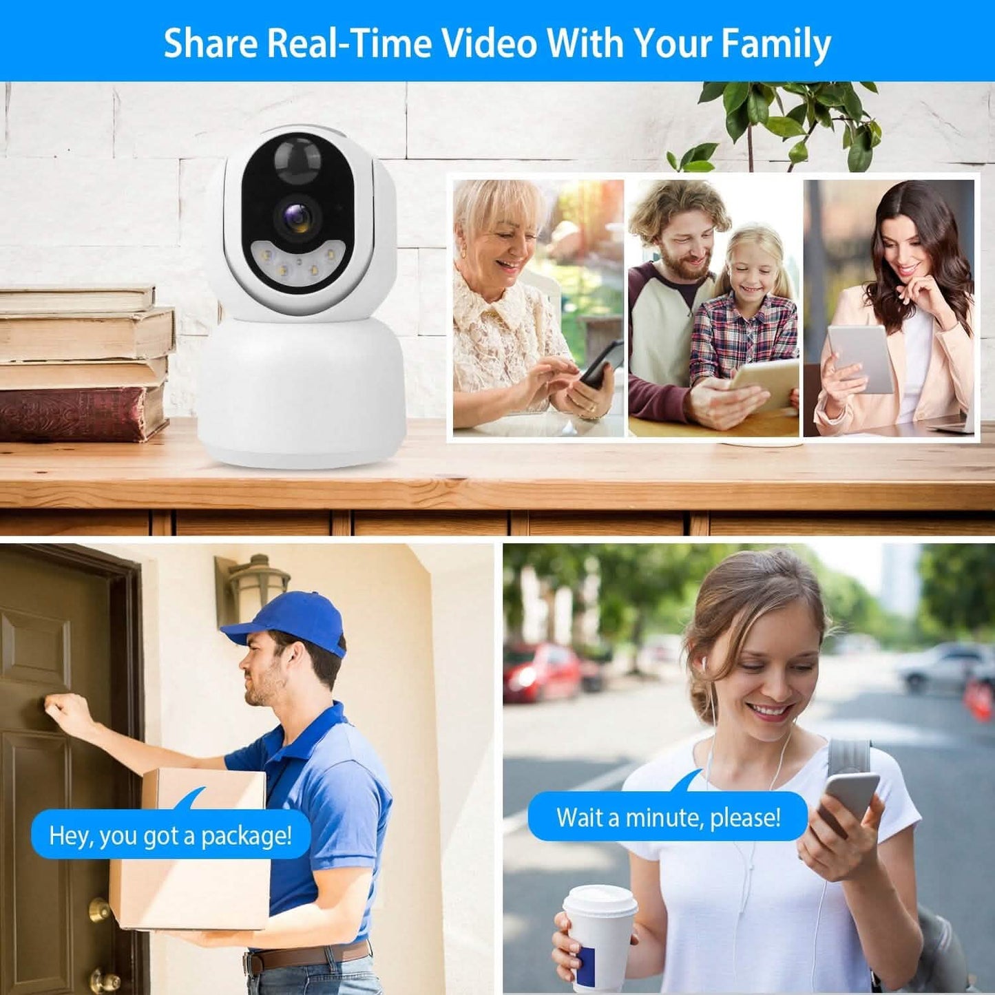 2.4G Wifi Solar Wireless 1080P Surveillance Camera with Flood Light Night Vision