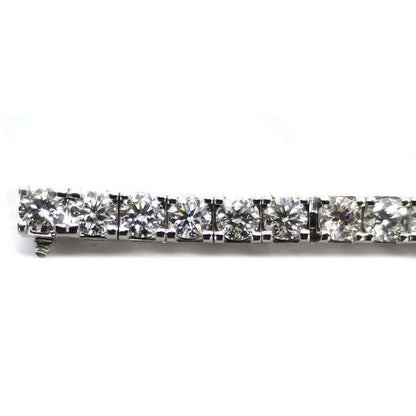 25 Ct Round Diamond Tennis Bracelet 14K Gold Lab Grown IGI Cert D-F VS
