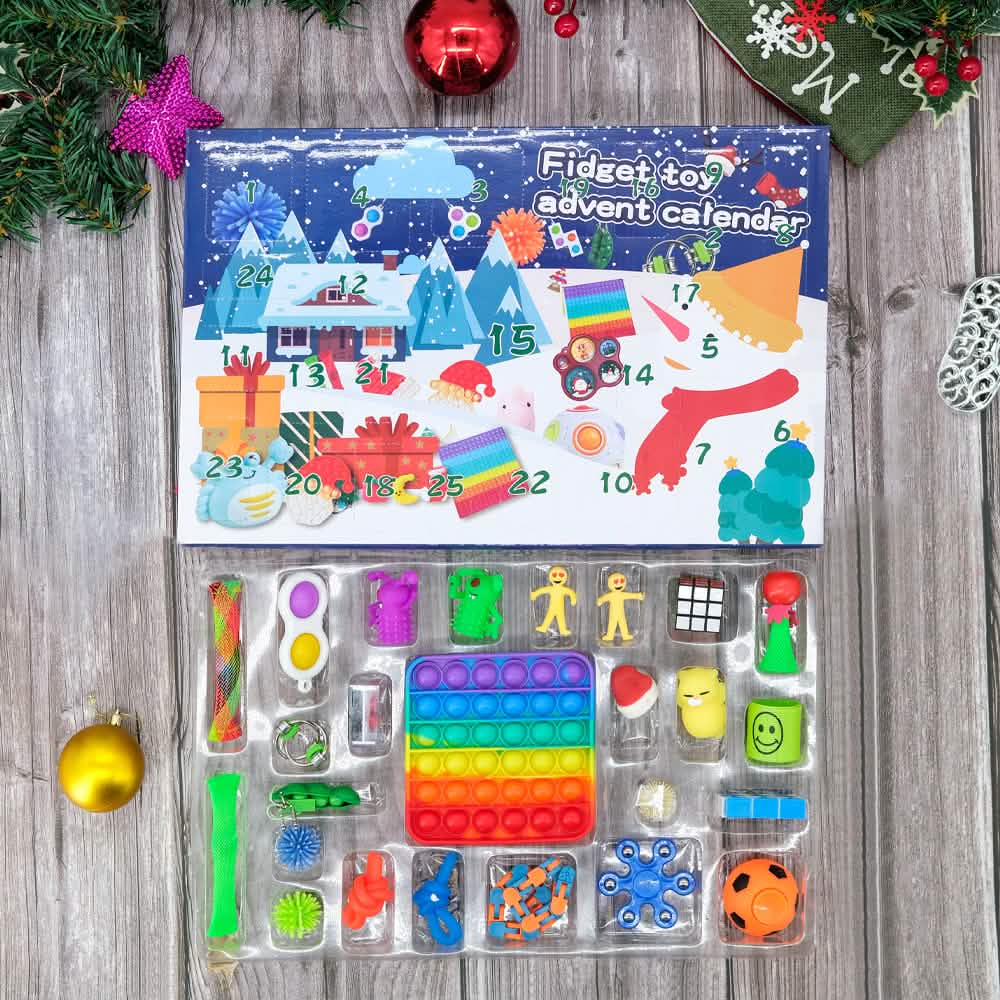25-Piece: Christmas Advent Fidget Toy Calendar
