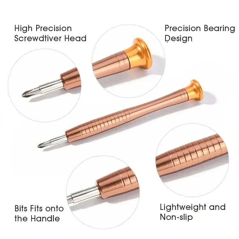 25-Piece Set: Precision Tool Repair Kit with Leather Case