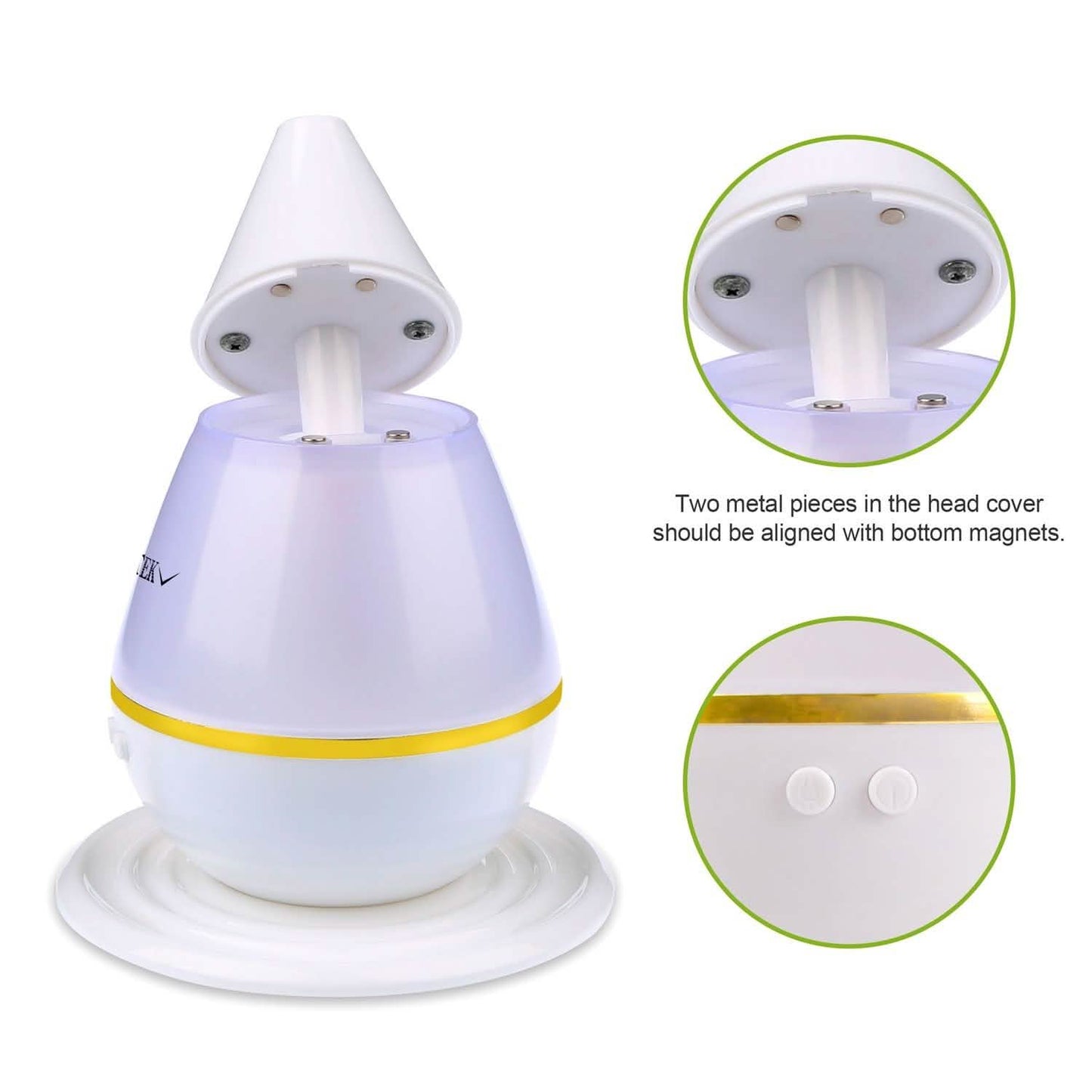 250 ML Cool Mist Humidifier with 7 Color Changeable LED Lights
